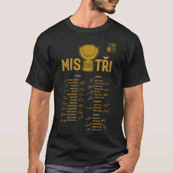 Отбори по хокей мъжка тениска MISTŘI Ice Hockey World Championship Czechia MS 2024 GOLD EDITION Black