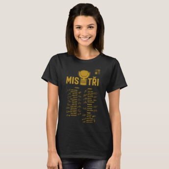 Отбори по хокей дамска тениска MISTŘI Ice Hockey World Championship Czechia MS 2024 GOLD EDITION Black