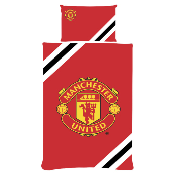 Manchester United спално бельо за единично легло Core Stripe Single Duvet Set