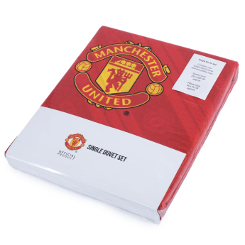 Manchester United спално бельо за единично легло Core Stripe Single Duvet Set