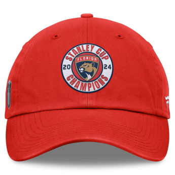 Florida Panthers баскетболна шапка с козирка 2024 Stanley Cup Champions Core Patch Unstructured Adjustable