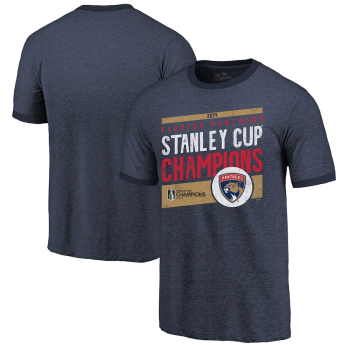 Florida Panthers мъжка тениска 2024 Stanley Cup Champions Tri-Blend Ringer