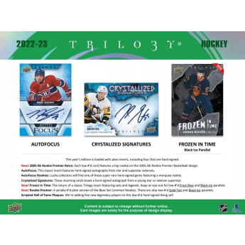 NHL кутии хокей карти NHL 2022-23 Upper Deck Trilogy Hobby Box