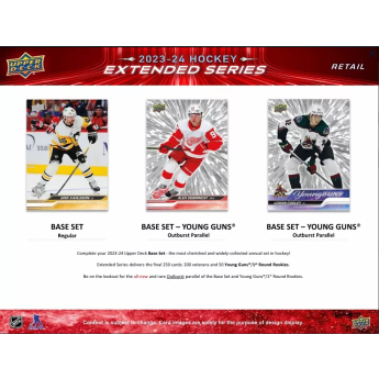 NHL кутии хокей карти NHL 2023-24 Upper Deck Extended Series Hockey Blaster Box