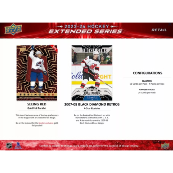 NHL кутии хокей карти NHL 2023-24 Upper Deck Extended Series Hockey Blaster Box