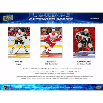 NHL кутии хокей карти NHL 2023-24 Upper Deck Extended Series Hobby Box