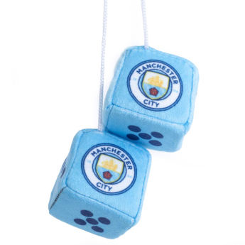 Manchester City кубчета за кола blue and white dice