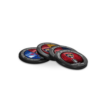 Florida Panthers шайба 2024 Stanley Cup Champions Hockey Drink Coasters (4-pack) In Cube