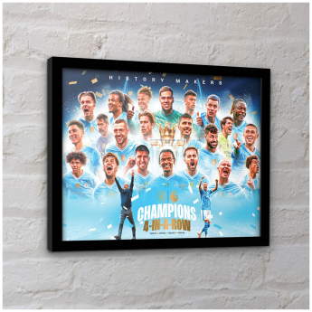 Manchester City картина в рамка Premier League Champions Framed Picture 30 x 40