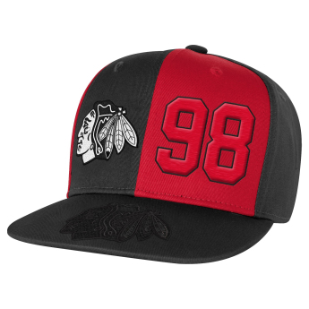 Chicago Blackhawks детска бейзболна шапка с козирка Connor Bedard Pandemonium Tonal Flat Brim Sn