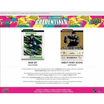 NHL кутии хокей карти NHL 202-24 Upper Deck Credentials Hobby Box