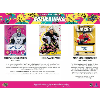 NHL кутии хокей карти NHL 202-24 Upper Deck Credentials Hobby Box