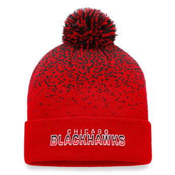 Chicago Blackhawks зимна шапка Iconic Gradiant Beanie Cuff with Pom Athletic Red-Black