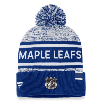 Toronto Maple Leafs зимна шапка Authentic Pro Rink Heathered Cuffed Pom Knit