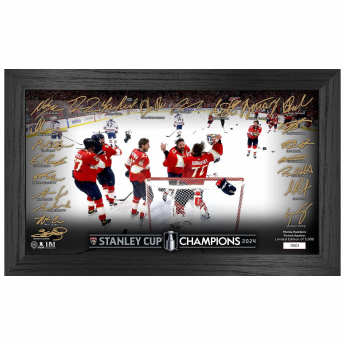 Florida Panthers колекционерска монета 2024 Stanley Cup Champions Signature Celebration Framed Photo