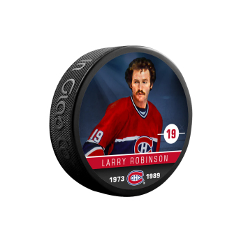 Montreal Canadiens шайба Larry Robinson #19 Souvenir Collector Hockey Puck