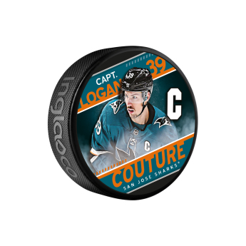 San Jose Sharks шайба Logan Couture Captain Collection