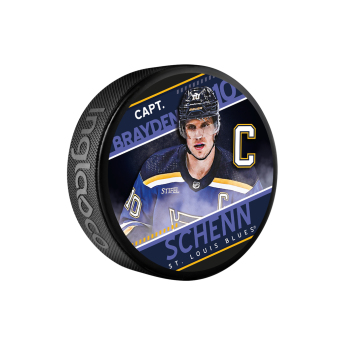St. Louis Blues шайба Bryden Scheen Captain Collection