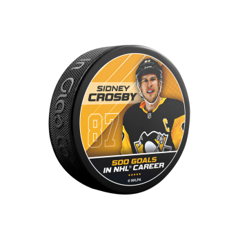 Pittsburgh Penguins шайба Sidney Crosby #87 500 Goals Scored Souvenir Hockey Puck In Cube