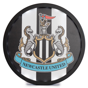 Newcastle United стенен часовник Metal LED Logo