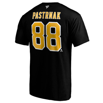 Boston Bruins мъжка тениска David Pastrnak #88 Iconic Name & Number Graphic