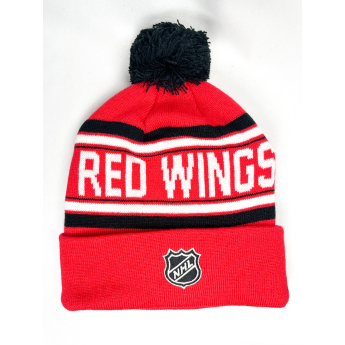 Detroit Red Wings детска зимна шапка Jacquard Cuffed Knit With Pom