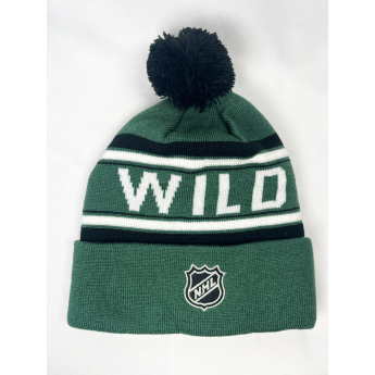 Minnesota Wild детска зимна шапка Jacquard Cuffed Knit With Pom