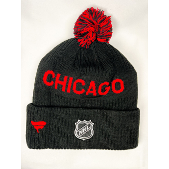 Chicago Blackhawks детска зимна шапка Cufed Knit With Pom