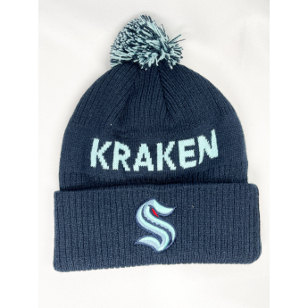 Seattle Kraken детска зимна шапка Cufed Knit With Pom