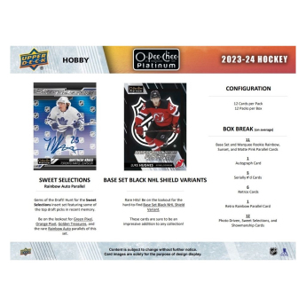 NHL кутии хокей карти NHL 2023-24 Upper Deck O-Pee-Chee Platinum Hobby Box