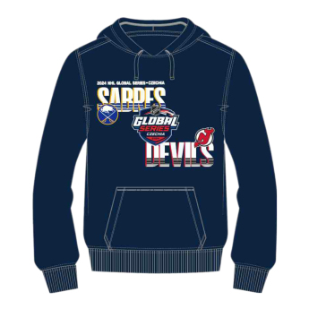 NHL продукти детски суитшърт с качулка 2024 Czechia Buffalo Sabres vs New Jersey Devils Match-Up Pullover Hoodie