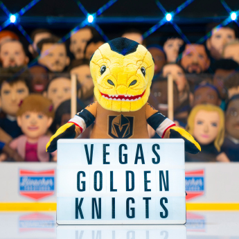 Vegas Golden Knights мъжки суитшърт с качулка Vegas Golden Knights Chance #1 Plush Figure (Gold Jersey)