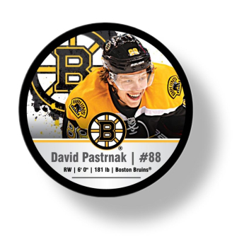 Boston Bruins шайба David Pastrňák #88 NHLPA