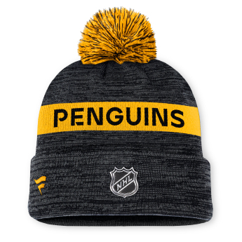 Pittsburgh Penguins зимна шапка Authentic Pro Rink Beanie Cuff With POM