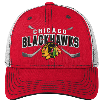 Chicago Blackhawks детска бейзболна шапка с козирка Lockup Meshback Adjustable