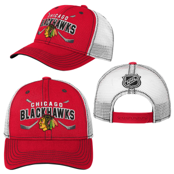 Chicago Blackhawks детска бейзболна шапка с козирка Lockup Meshback Adjustable
