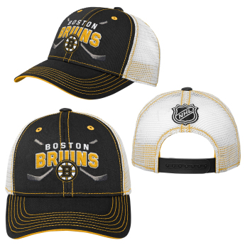Boston Bruins баскетболна шапка с козирка Lockup Meshback Adjustable