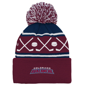 Colorado Avalanche детска зимна шапка Face-Off Cuff Pom