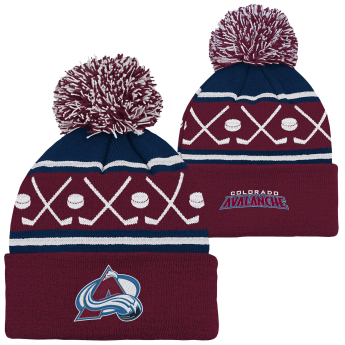 Colorado Avalanche детска зимна шапка Face-Off Cuff Pom