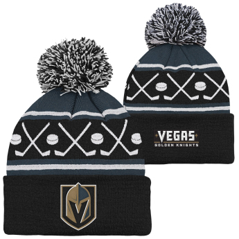 Vegas Golden Knights детска зимна шапка Face-Off Cuff Pom