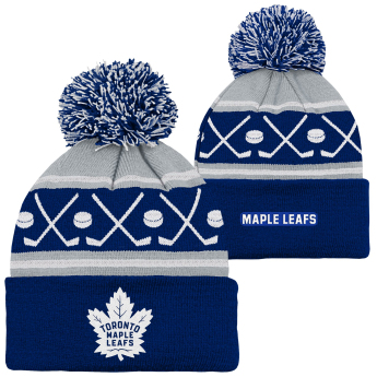 Toronto Maple Leafs детска зимна шапка Face-Off Cuff Pom