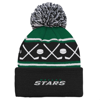 Dallas Stars детска зимна шапка Face-Off Cuff Pom