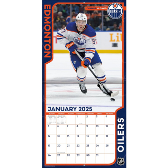 Edmonton Oilers календар 2025 Wall Calendar