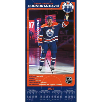 Edmonton Oilers календар Connor McDavid #97 2025 Wall Calendar