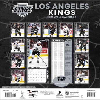 Los Angeles Kings календар 2025 Wall Calendar