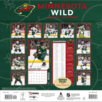 Minnesota Wild календар 2025 Wall Calendar
