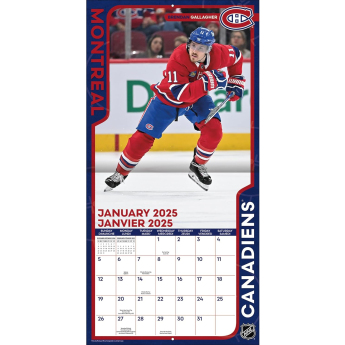 Montreal Canadiens календар 2025 Wall Calendar