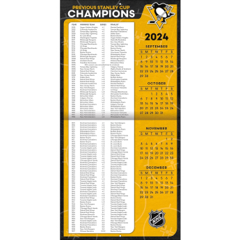Pittsburgh Penguins календар 2025 Wall Calendar
