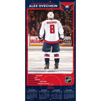 Washington Capitals календар Alexander Ovechkin #8 2025 Wall Calendar