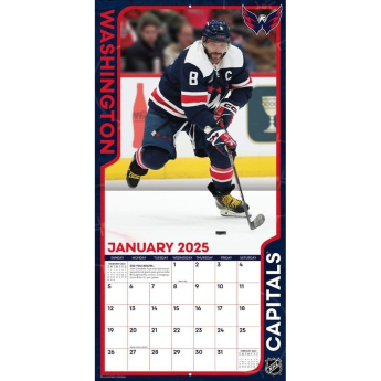 Washington Capitals календар Alexander Ovechkin #8 2025 Wall Calendar